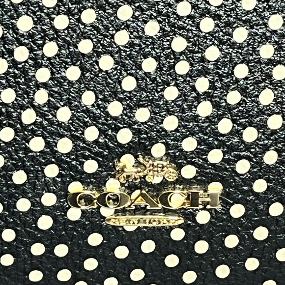 Coach Black and Cream Polka Dot Slim Crossbody - Picture 3 of 8